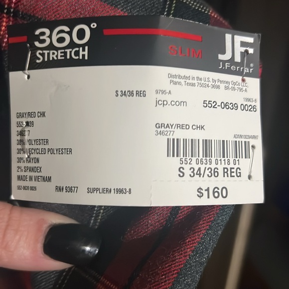 J.Ferrar Slim Men’s Dress Jacket S34/36REG - Picture 5 of 5